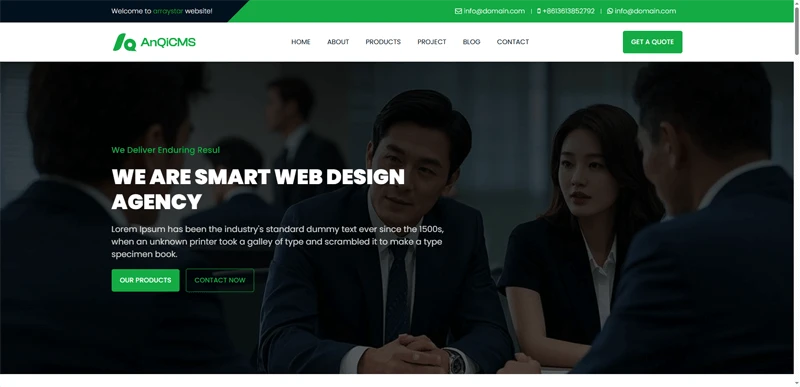 绿色工业外贸出口企业英文网站主题模板